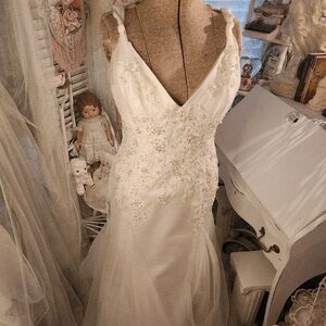 ♡ beaded embroidered formal wedding gown ♡
